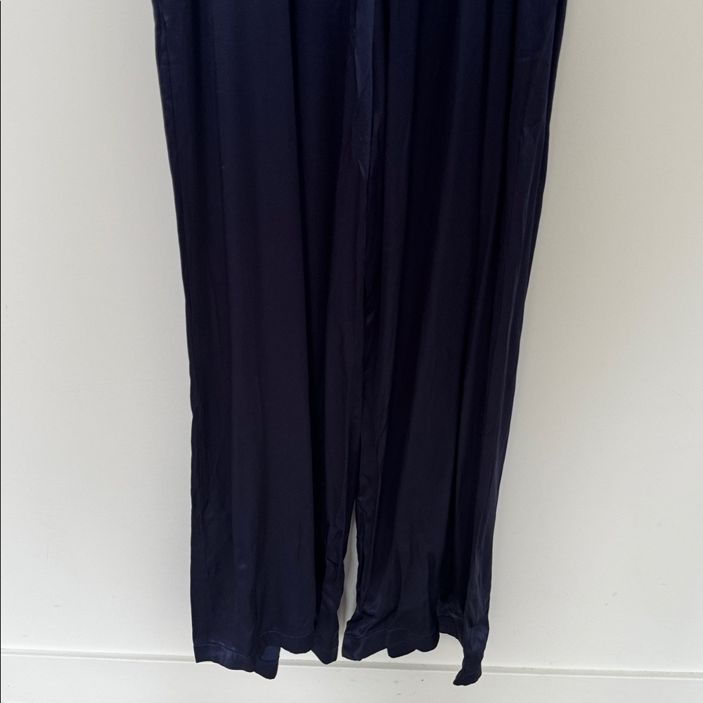 Badgley Mischka Rose Sequin Jumpsuit, Navy Blue - Size 12 - Picture 9 of 10